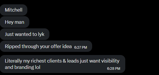Testimonial screenshot from Hanna Binford