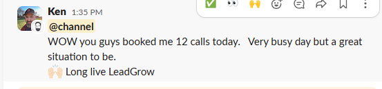 Testimonial screenshot from Ken Savage